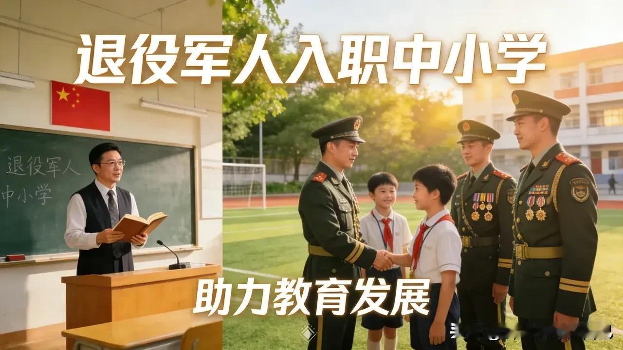 家长们快炸锅了！国家这波操作直接戳中咱心窝子！
 
48万名退役军人要进中小学当