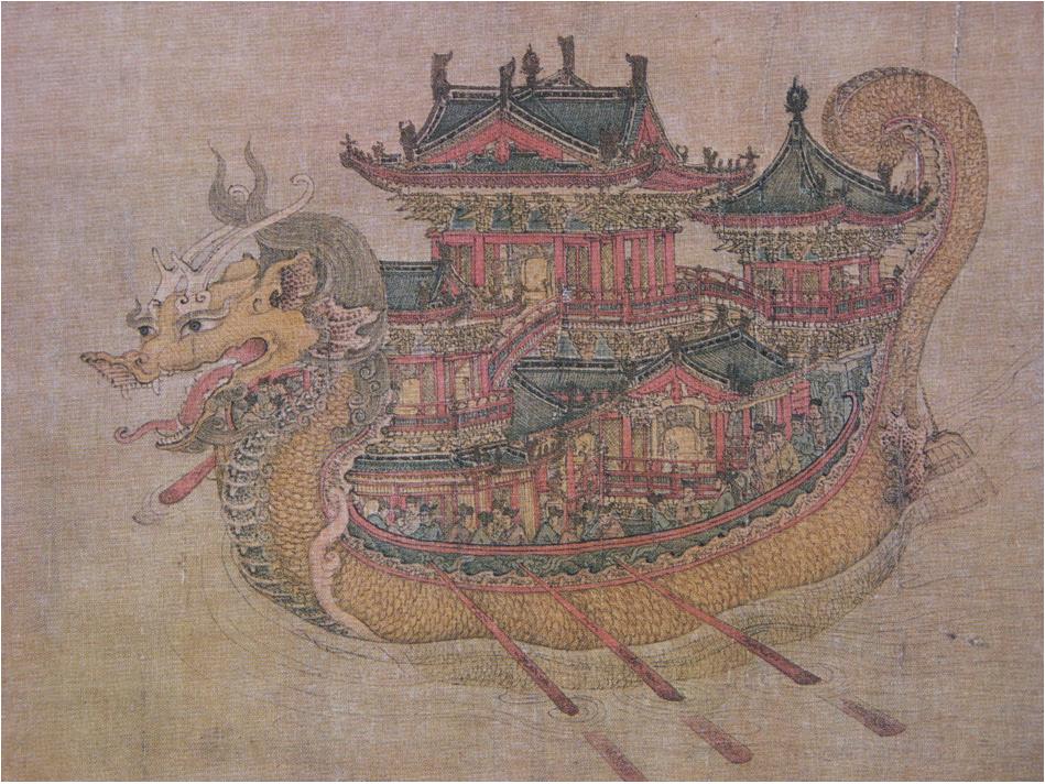 南宋时期造的龙舟究竟有多大！

一艘船，长100多米、宽10多米，船身分四层楼阁