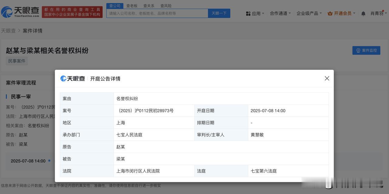 【赵丽颖新增告黑维权案件 赵丽颖告黑案7月开庭】
天眼查法律诉讼信息显示，近日，