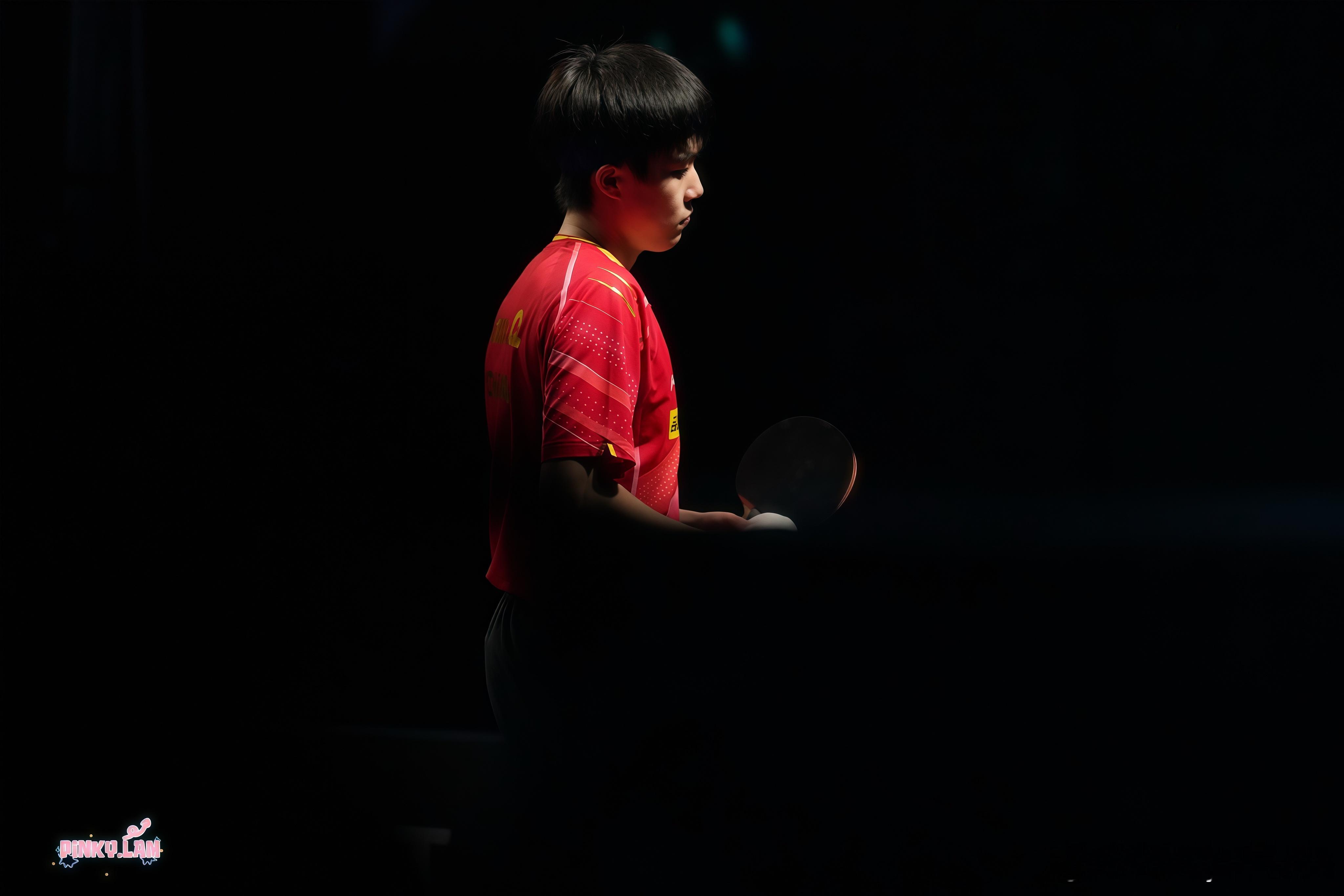 一束光，一颗球，一个孤注一掷的梦。他在自己的世界里，与热爱对峙。✨王楚钦