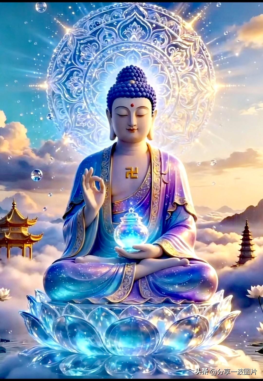琉璃光照十方，祈愿家人身康体健，百病不侵，福泽长随。世事本难圆满，放下焦虑，善待