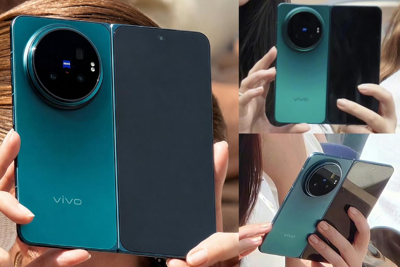 朱珠手上的vivo X Fold6真机在法国赛事现场被拍到了，这配色是真好看吖～