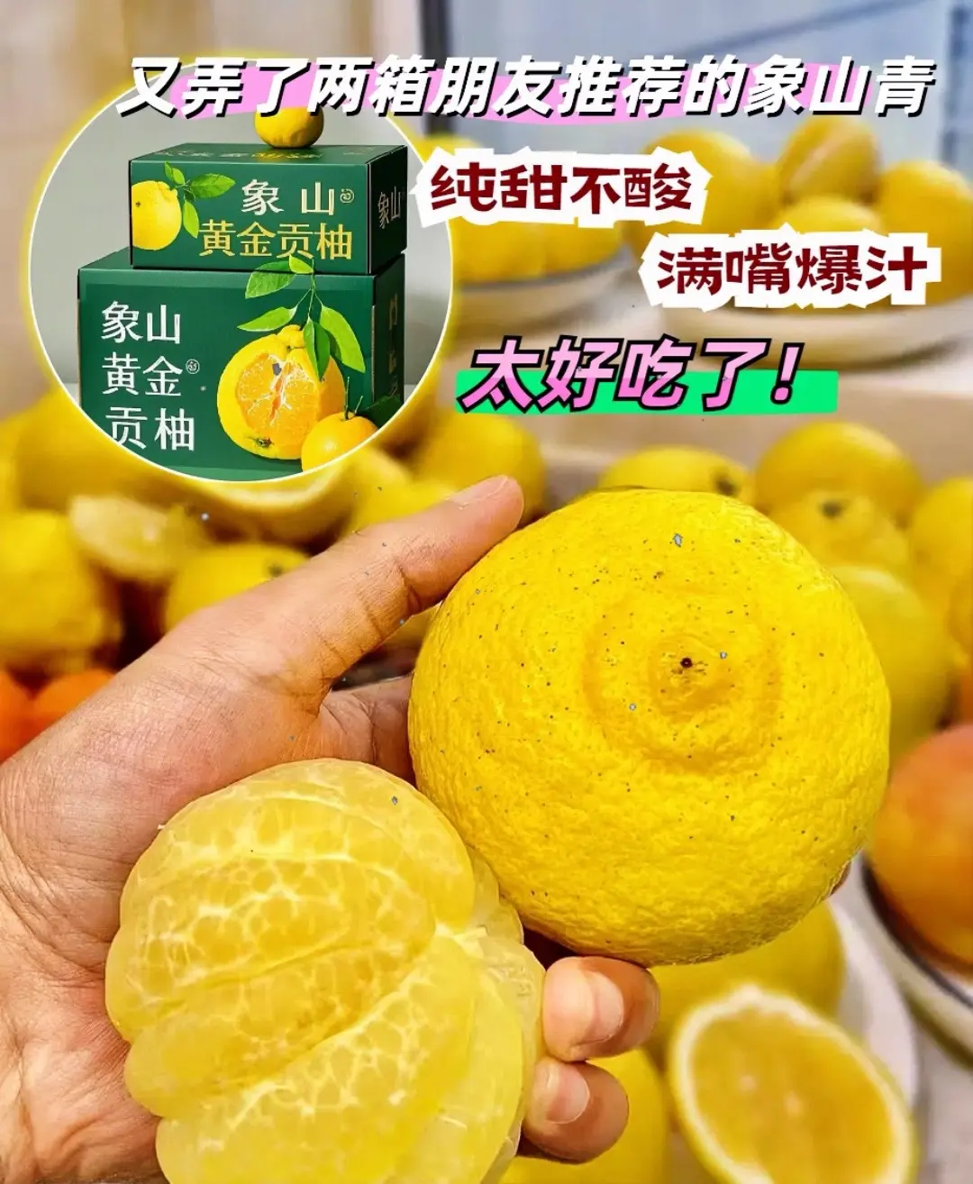 挖到宝藏水果了❗️象山青柑橘纯甜不酸，真的好吃爆炸～一口下去清爽解腻！