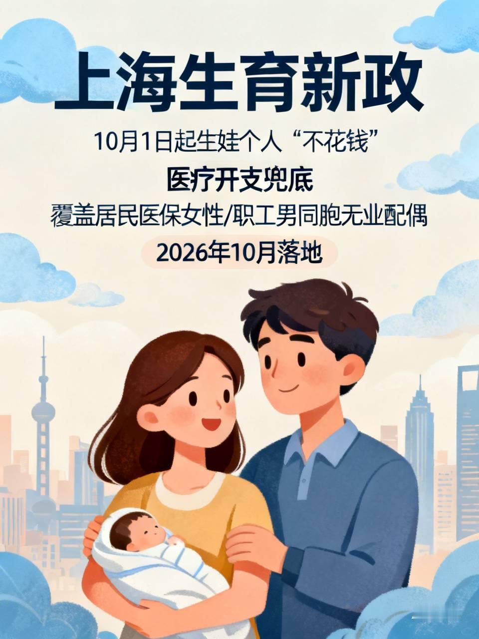 这波真的是把生娃最头疼的医疗开支直接给焊死兜底了。

之前上海产检跑下来，随便做