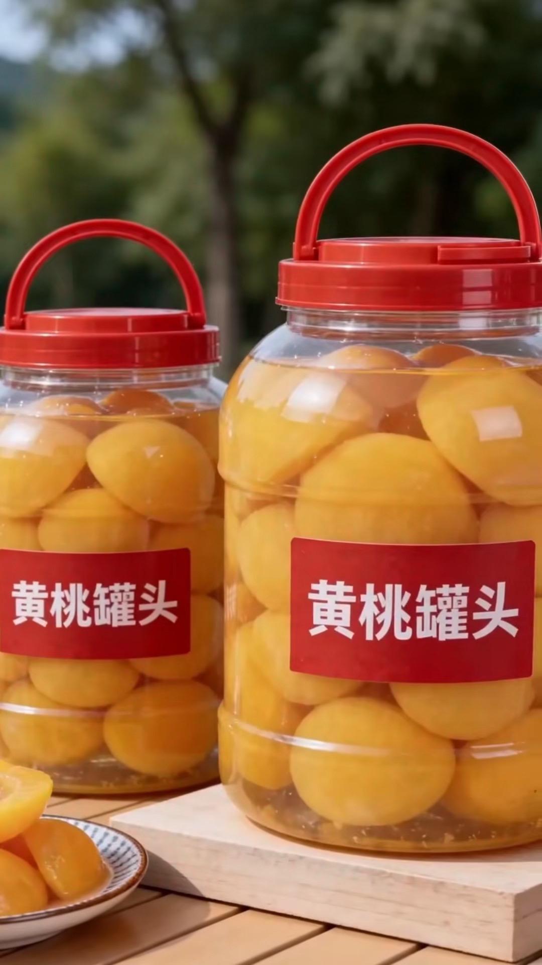 鲜脆黄桃锁鲜罐装，果肉饱满多汁，清甜不腻，开盖即食，露营追剧必备，一口...