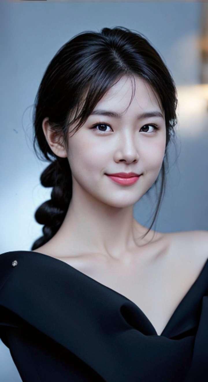 AI扩图 AI浅笑佳人