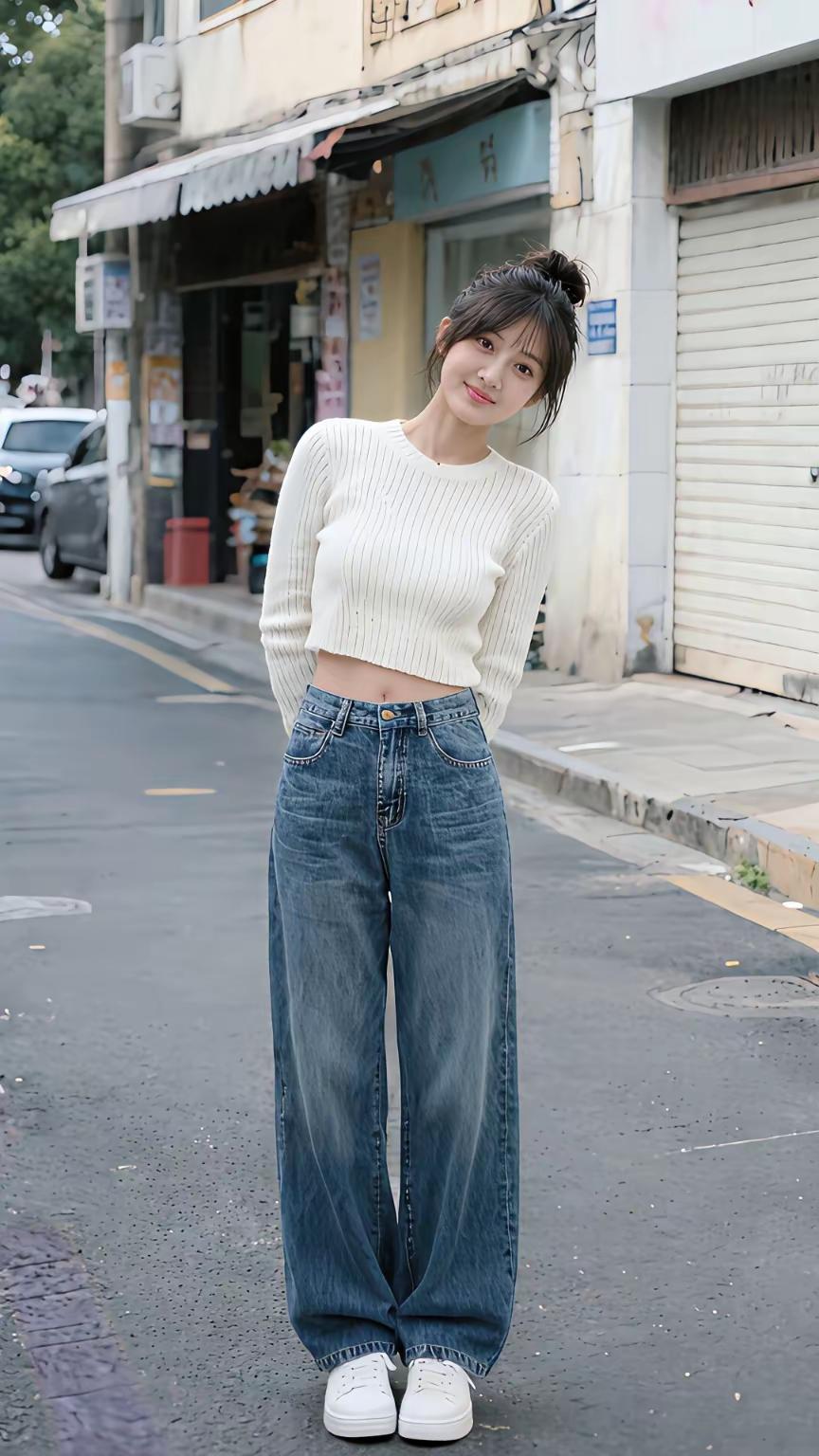 青石板路，白衣飘飘。