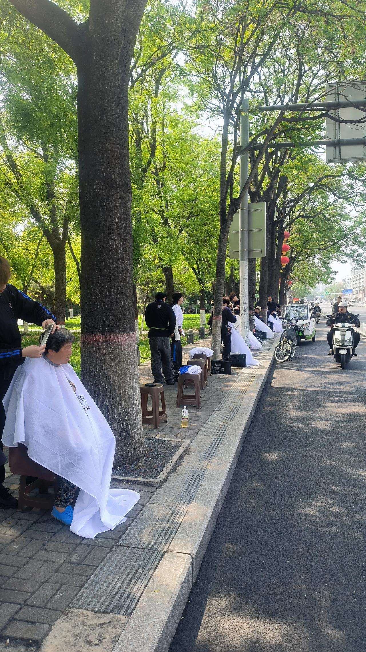 保定东关公园门口，这群年轻人太暖心了！

路过东关公园门前，看到一些帅哥美女在街