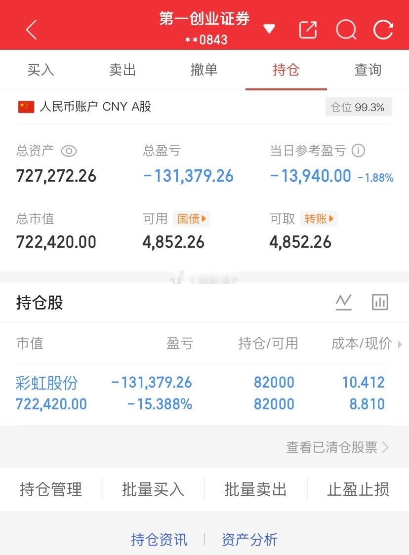 爱股程全职炒股日记40w本金挑战一年翻5倍，第（ 237）天！总资产：72w当日
