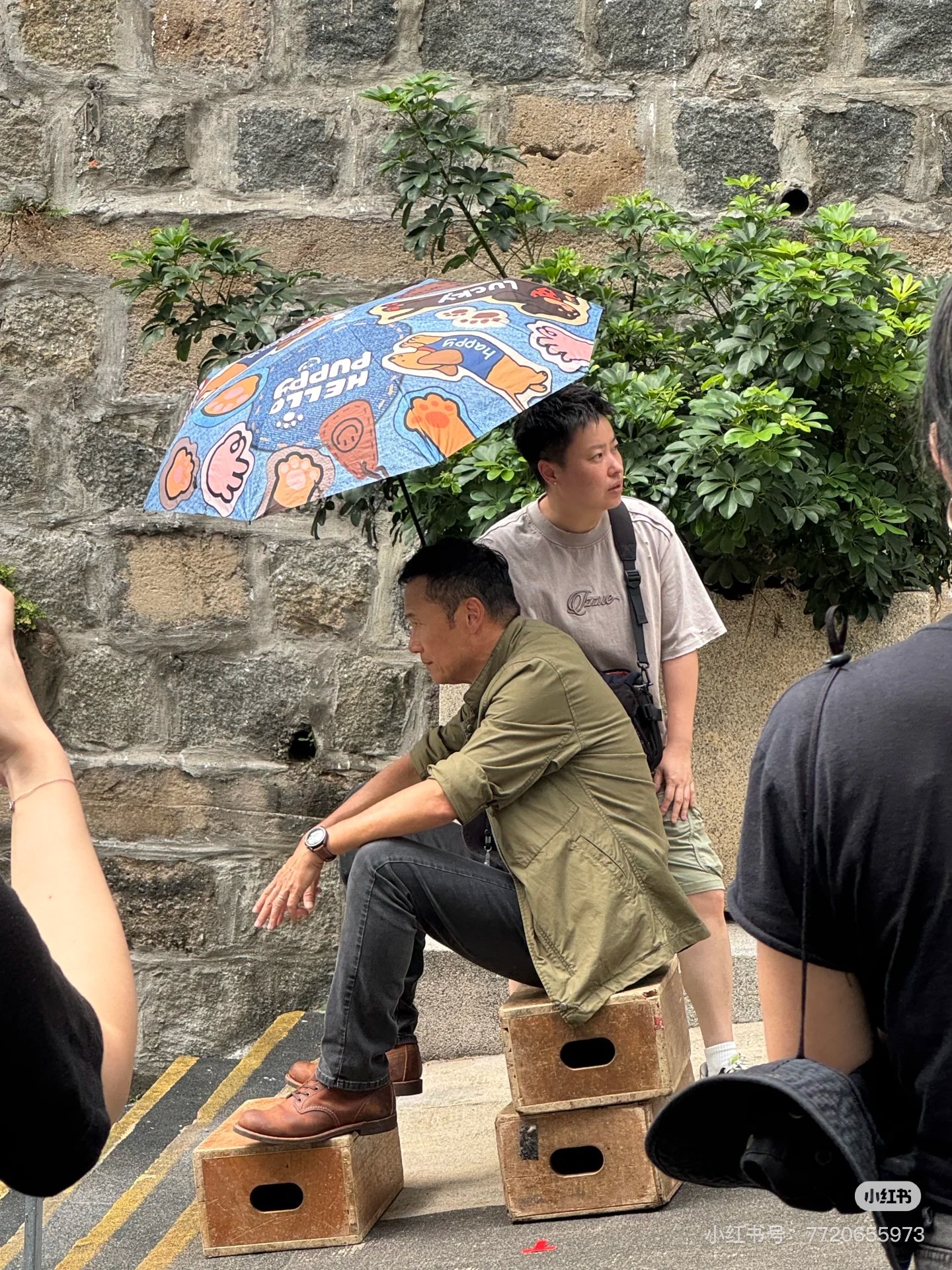 苗侨伟香港拍摄《重案解密》路透 ​​​