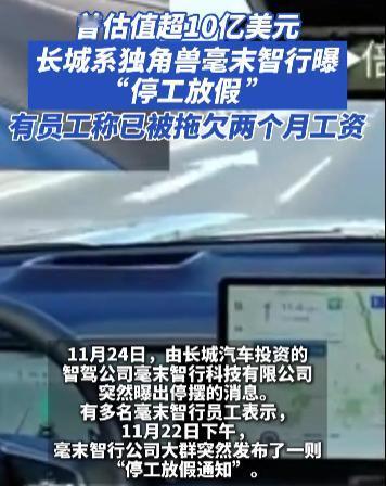惊不惊喜意不意外？曾估值超百亿、被资本追着投的智驾巨头毫末智行，居然说停就停了员