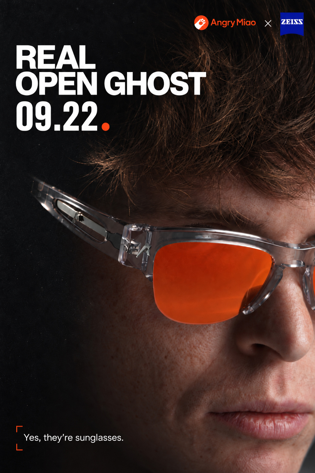 REAL OPEN GHOST 全系列都标配了德国蔡司镜片。不是崇洋媚外，而是光