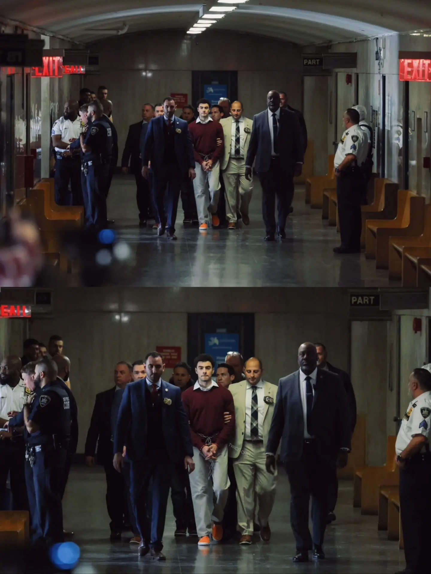 这组最新押送照更是剧照级别。26岁的Luigi Mangione今日抵...