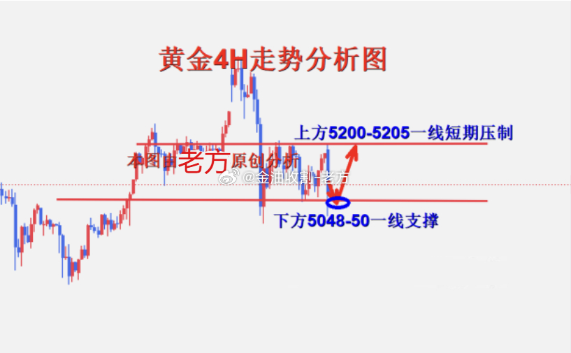 【今日 现货黄金 分析】黄金今天开盘高开在5183一线，最高触及5198一线开启