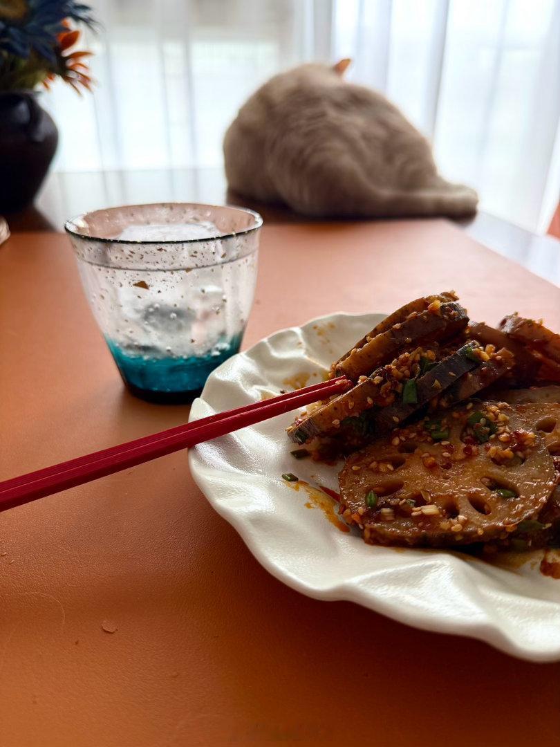 北京碎片 还做了好久没做的常德麻辣藕，配新买的杯子立刻有夏天的味道了！ 