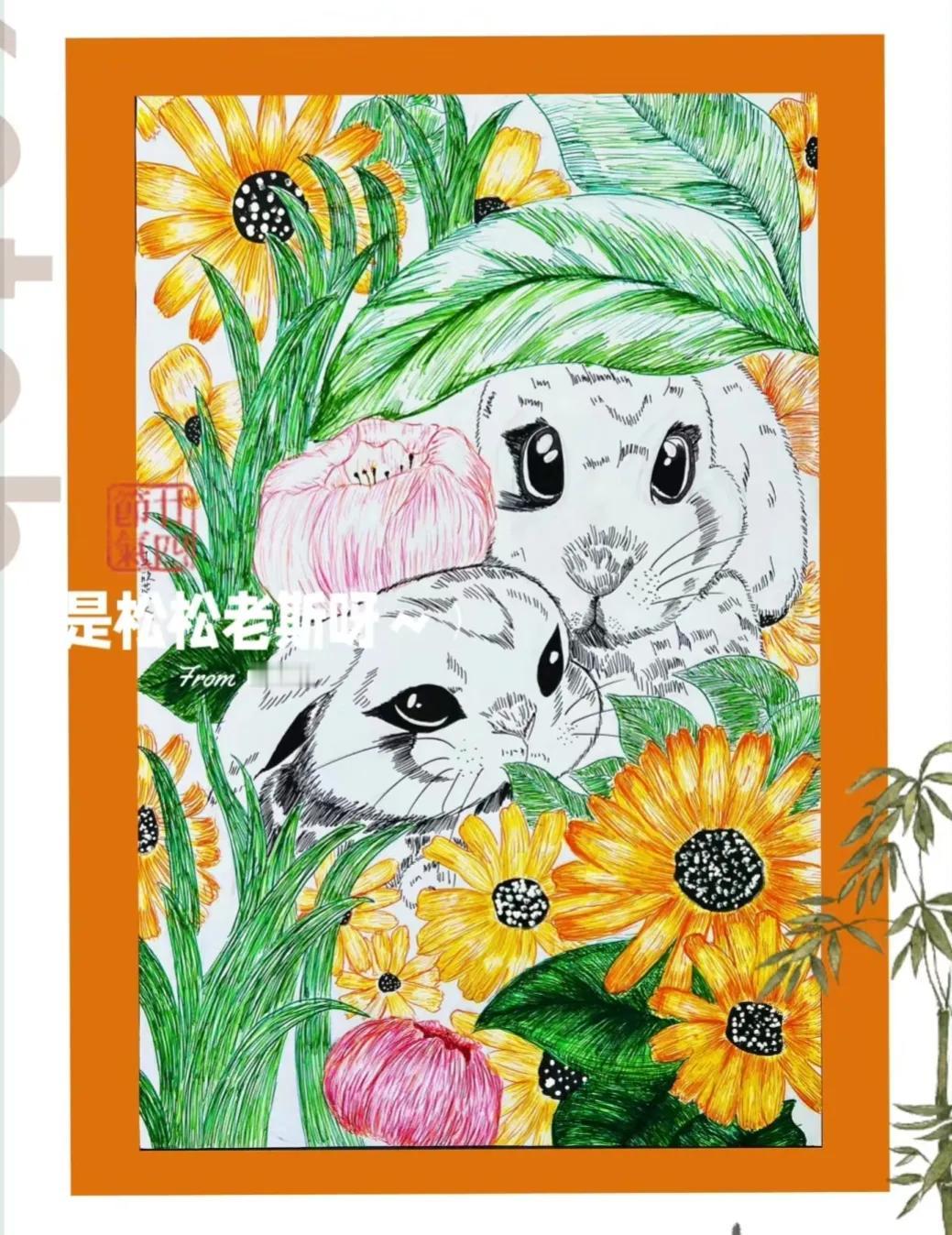 纤维笔绘画作品5幅！每张都是线条美的组合(图片来自网络，仅作分享，如有侵权请联系