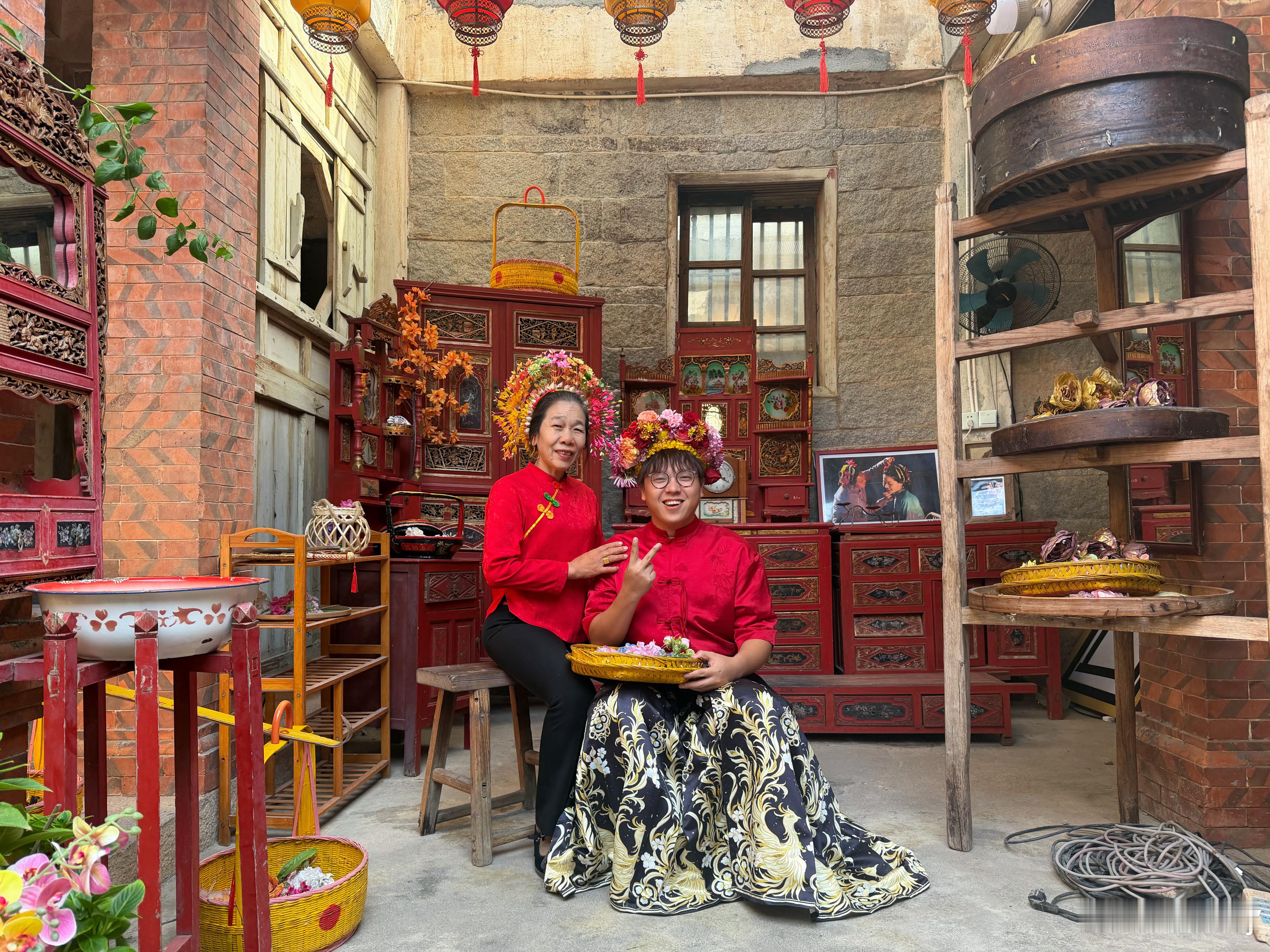 又解锁了一次非遗体验“簪花” 