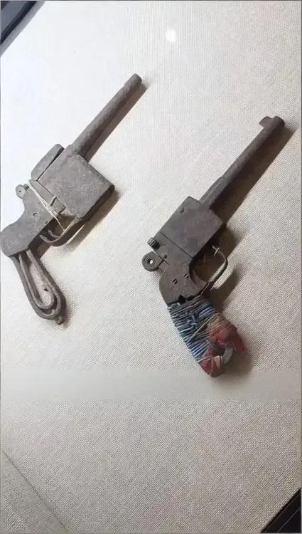 抗战时期军民自制的撅把子手枪，在敌后战场屡建奇功！独撅枪作为地方武装使用的武器在