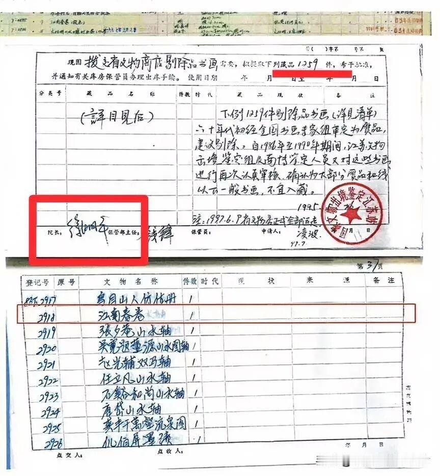庞叔令已经指名道姓了。
 
当年，共有1259件文物，从南博icon调拨到江苏省
