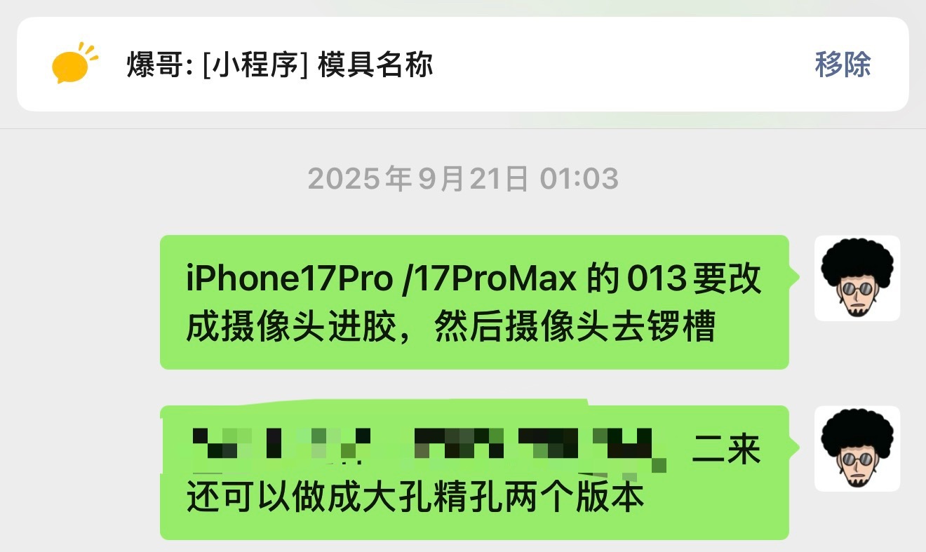 iPhone17Pro /17ProMax 精孔版的013好像更受欢迎当初模具都