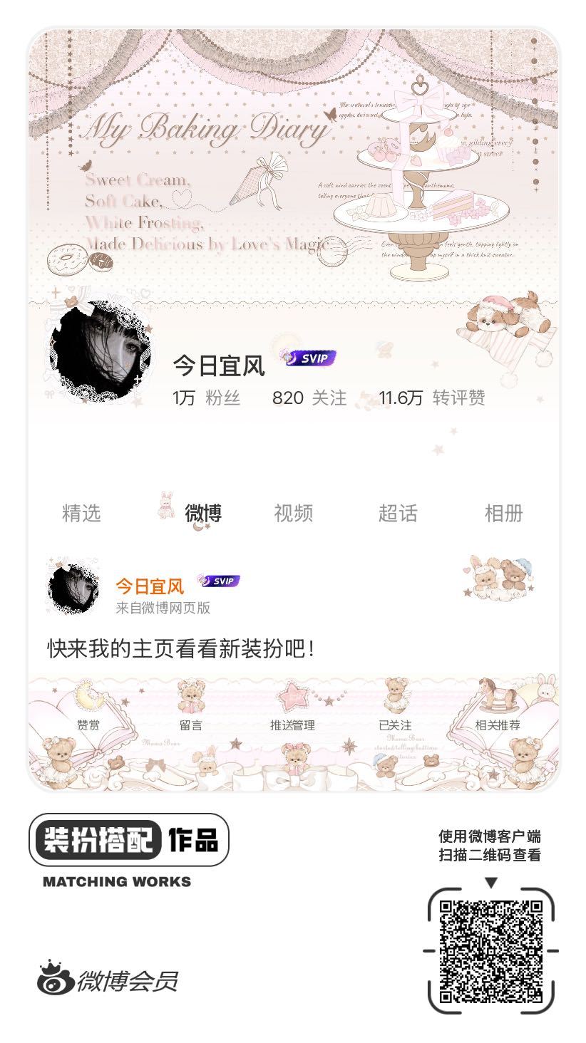 我刚刚完成了一套全新微博装扮搭配！超有个性！快来围观，一起分享装扮灵感吧~网页链