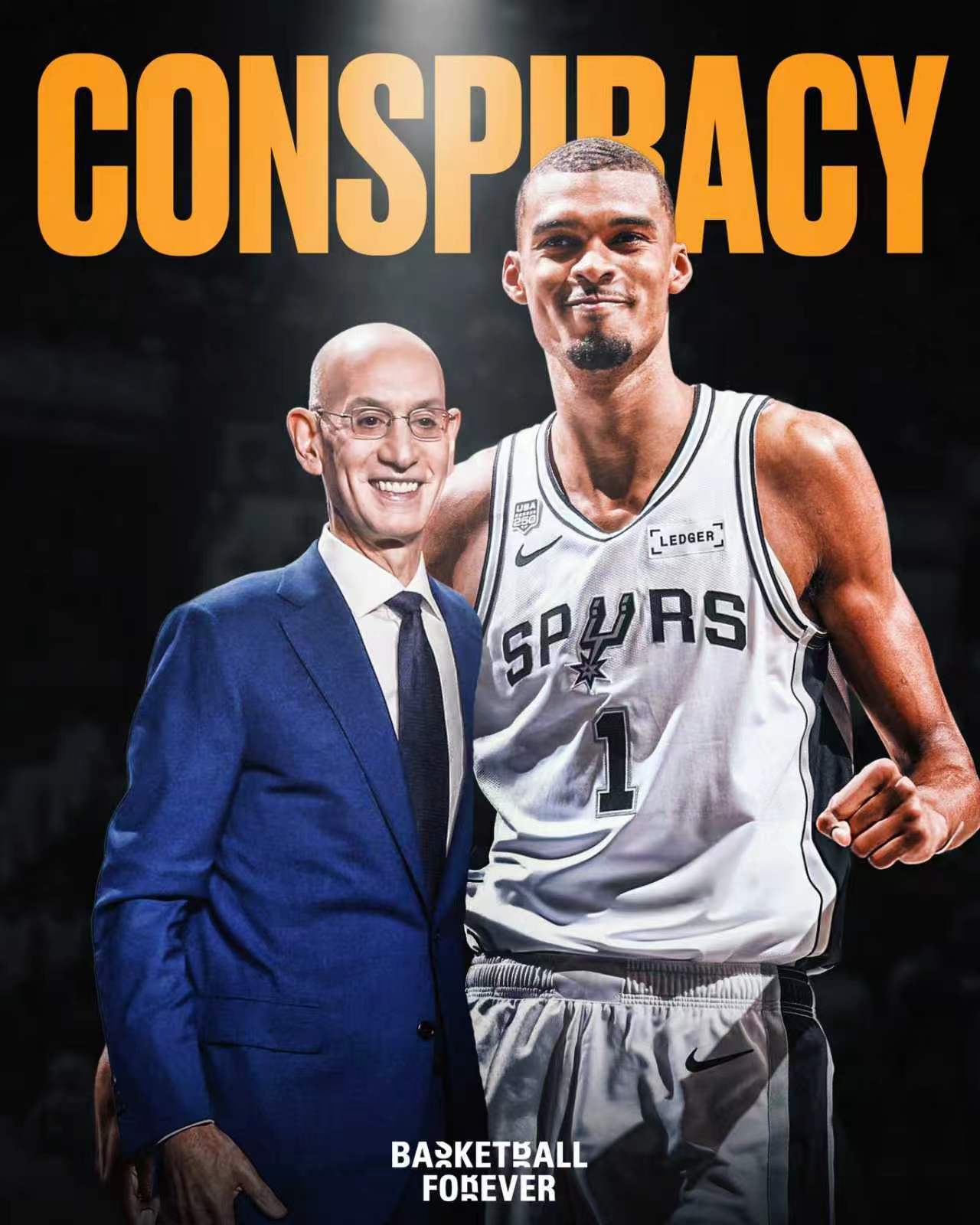 NBA NBA球迷在网上猜测，裁判故意不给文班亚马判恶意犯规，因为他下次犯规就会