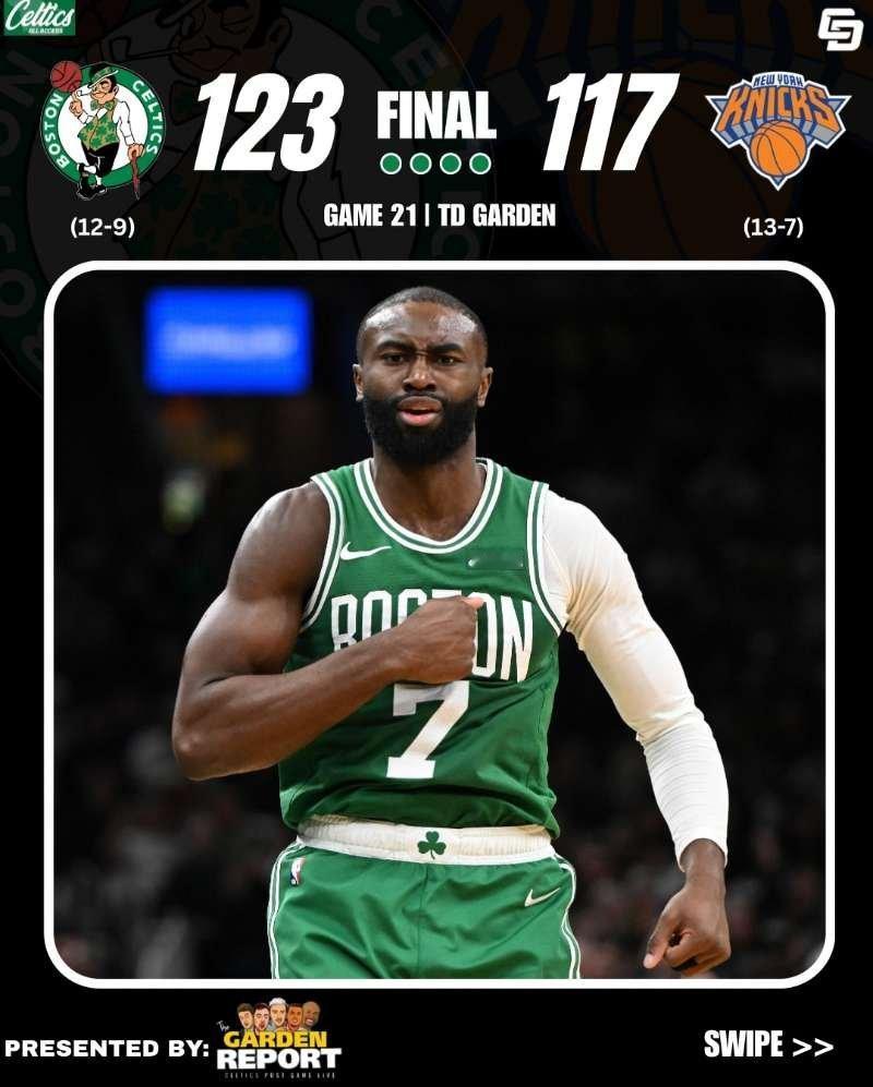 123：117主场战胜尼克斯！不是，兄弟们，真打算这么一直赢下去啊！凯尔特人热爱