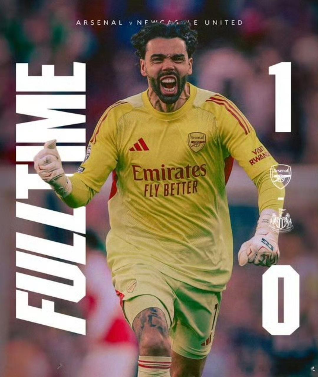 阿森纳1比0纽卡斯尔联主场作战的阿森纳1:0战胜纽卡斯尔。天王山对决不敌曼城，直