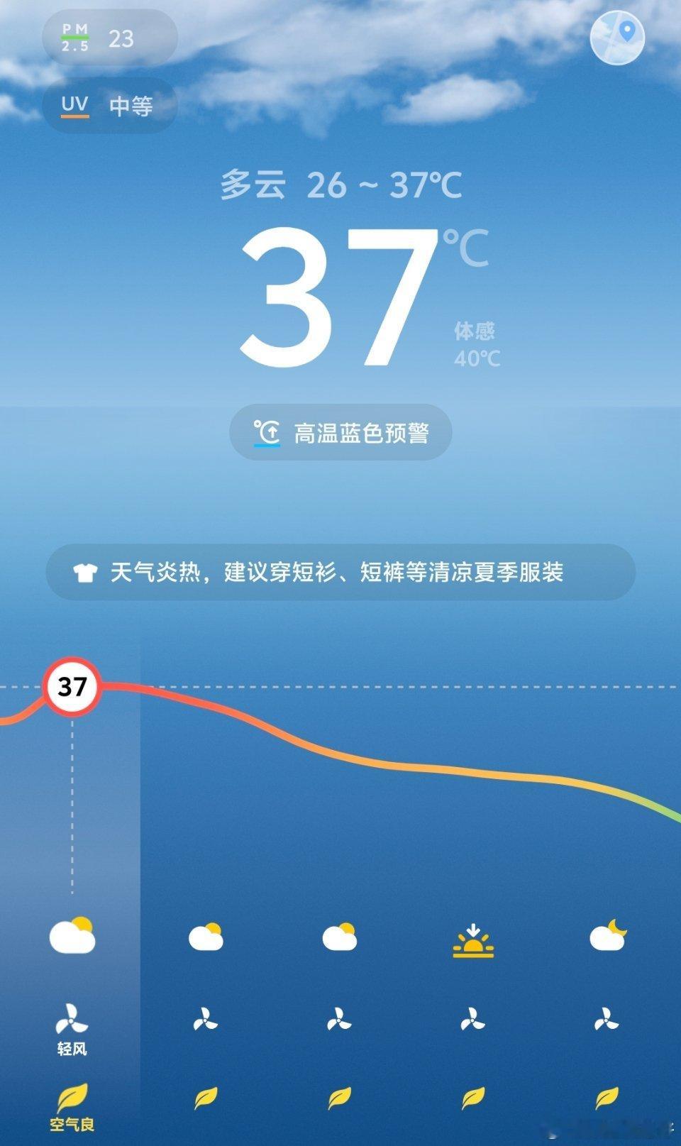 今天好热 