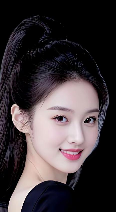 生活中看到那种甜美笑容、黑发飘逸又温柔可人的女孩，简直就是视觉享受。像刘亭希，那