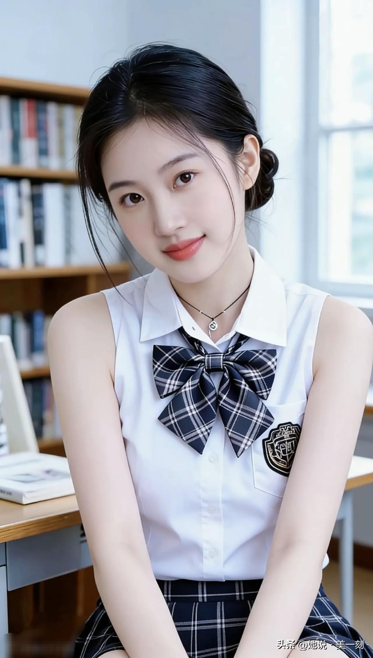 什么是亚洲第一美人的长相? 校园少女风，清新甜美，青春气息满满！💕📚✨