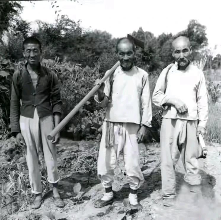 1938年美国记者拍摄八路军根据地（中）

图1、1938年冀中安平附近当地农民