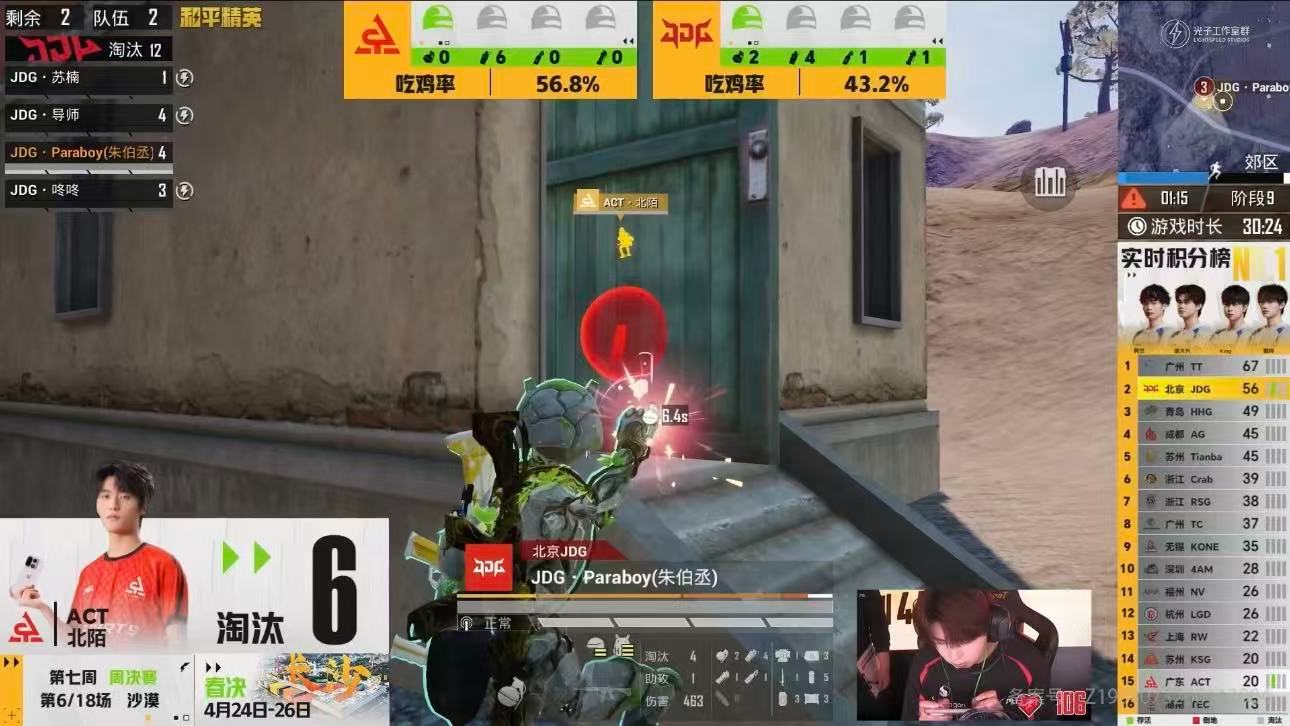 Paraboy独狼吃鸡 Paraboy一人硬刚全场冷静拉扯极限操作，独狼吃鸡名场