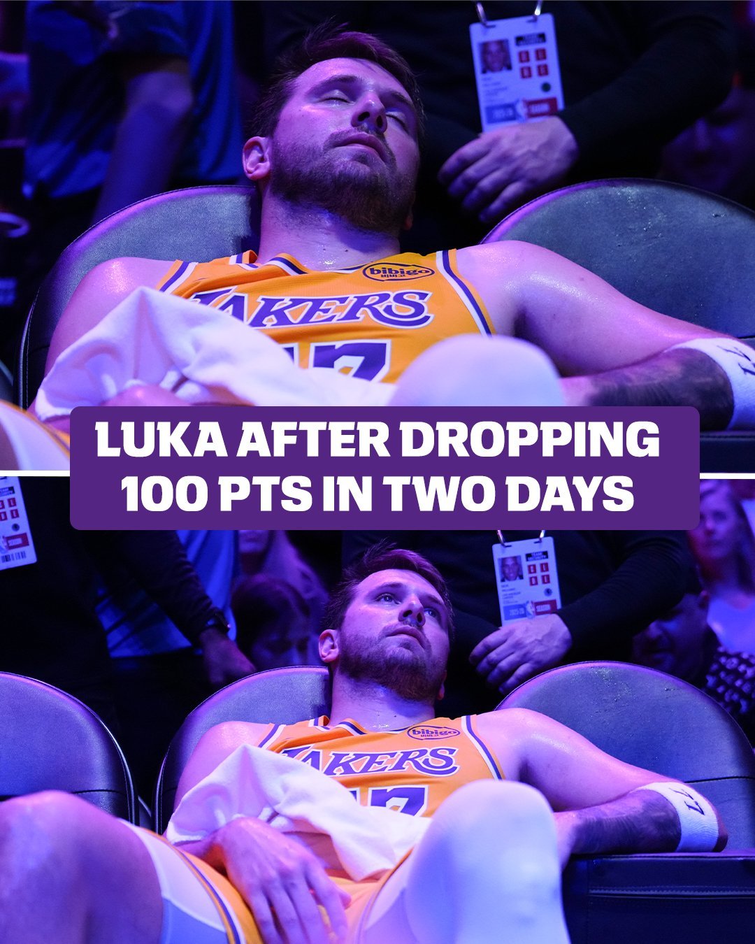 累了累了东契奇60分东契奇背靠背砍100分湖人战胜热火