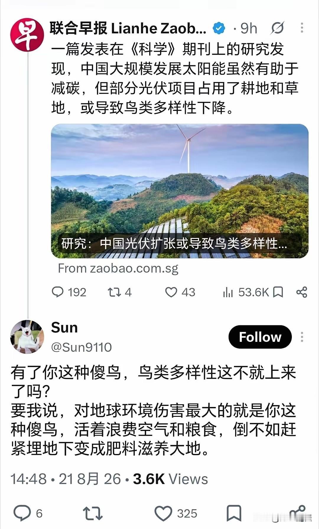 联合早报越来越欧美化,中国大规模发展光伏项目虽然有助于减碳，但代价是什么，联合早