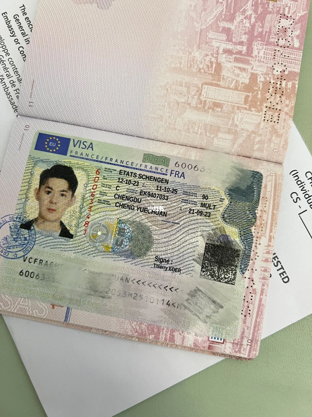 法国申根签证两年｜成都两天出签