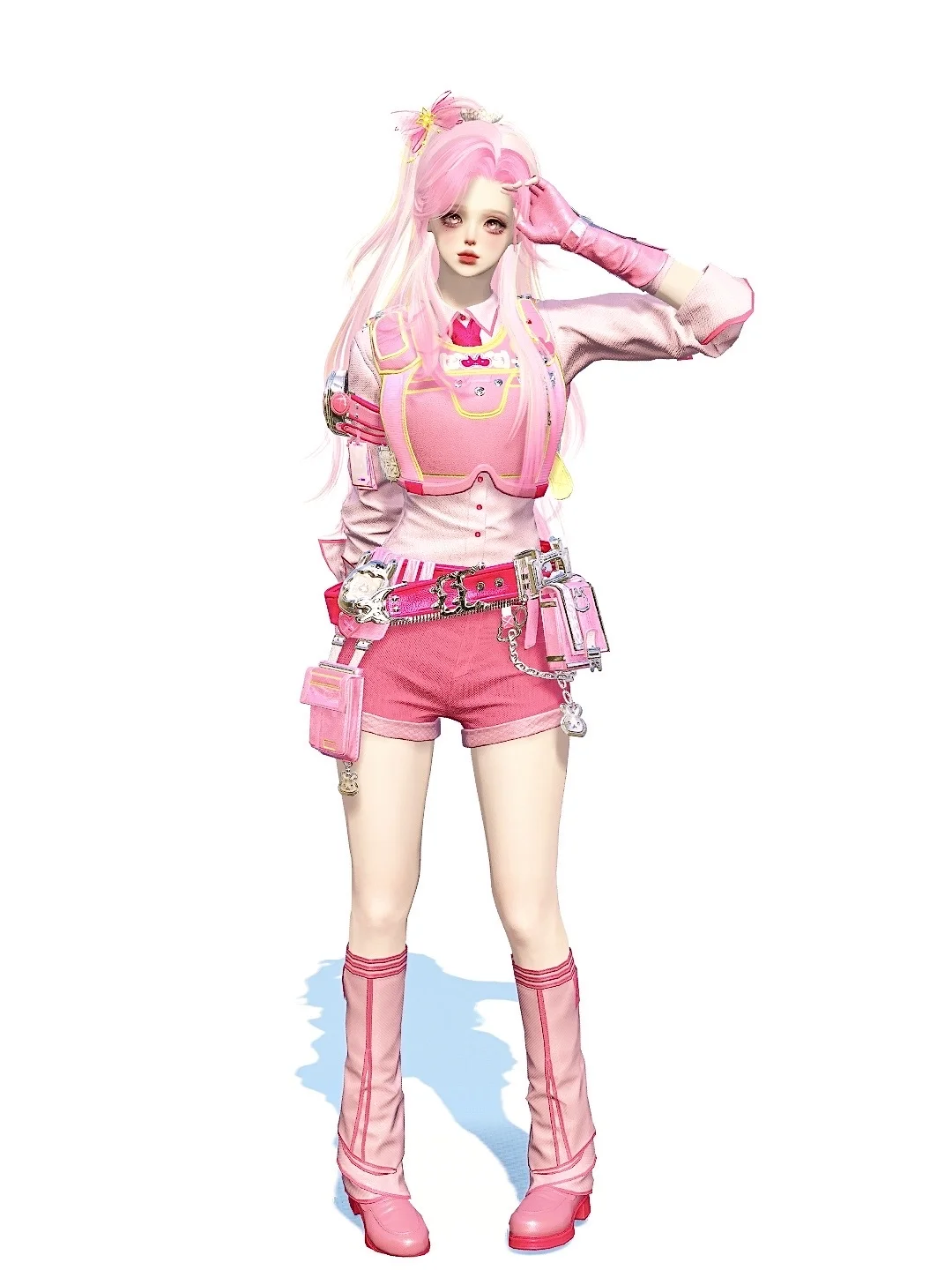 第一次尝试拍白背景💗🎀像个小手办