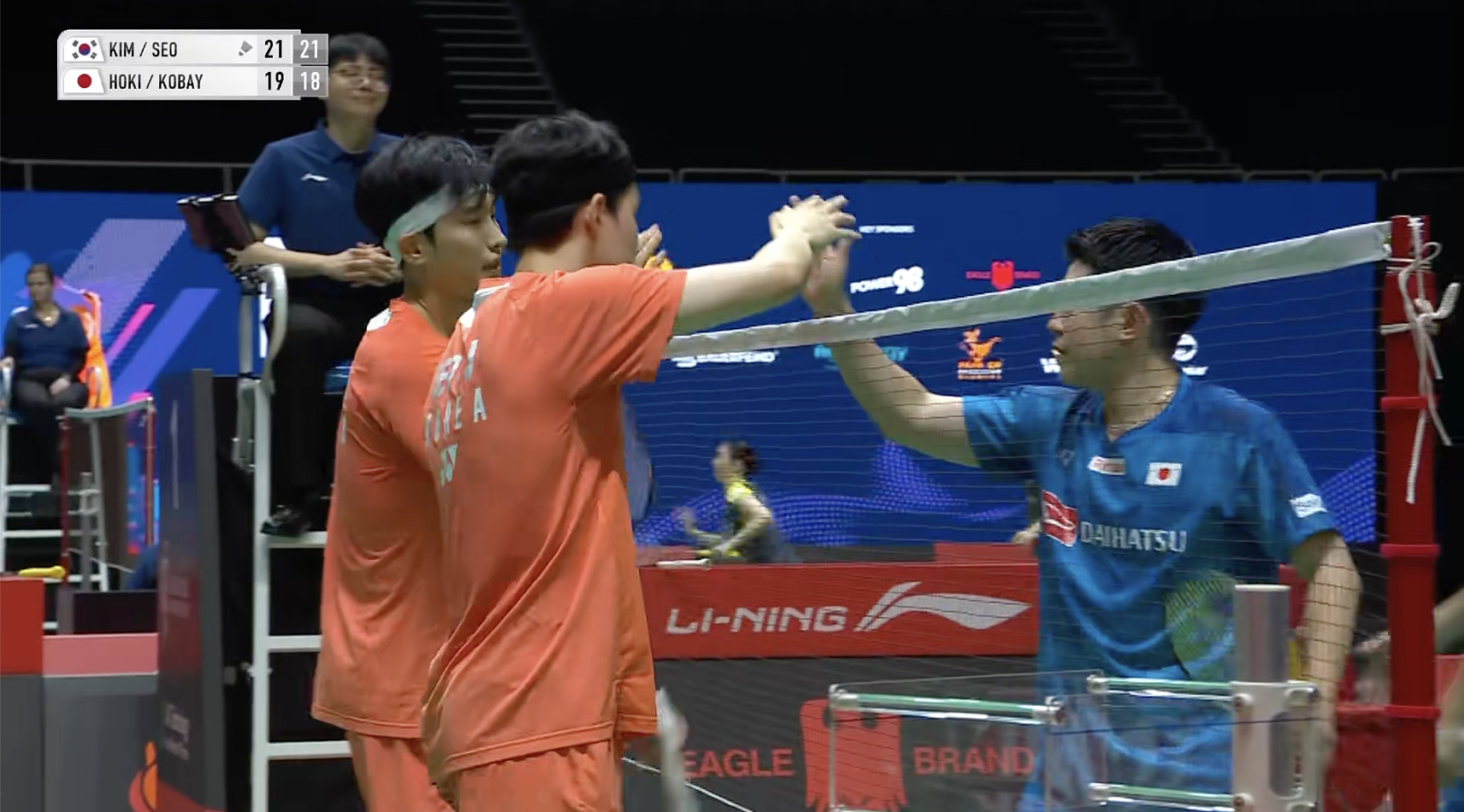 徐承宰/金元浩🇰🇷 21-19、21-18 🇯🇵保木卓朗/小林优吾半决赛