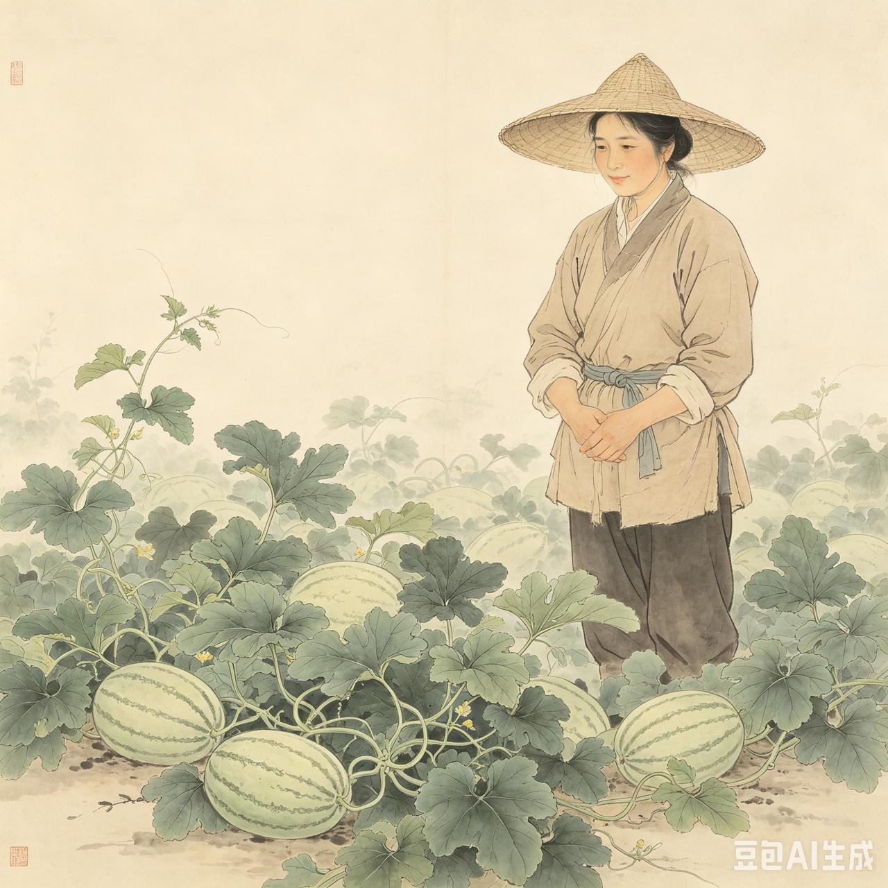 瓜田疑云

福寿湾有个农妇，一晚和丈夫在瓜田守夜。丈夫去稻田放水，她独自睡在茅屋