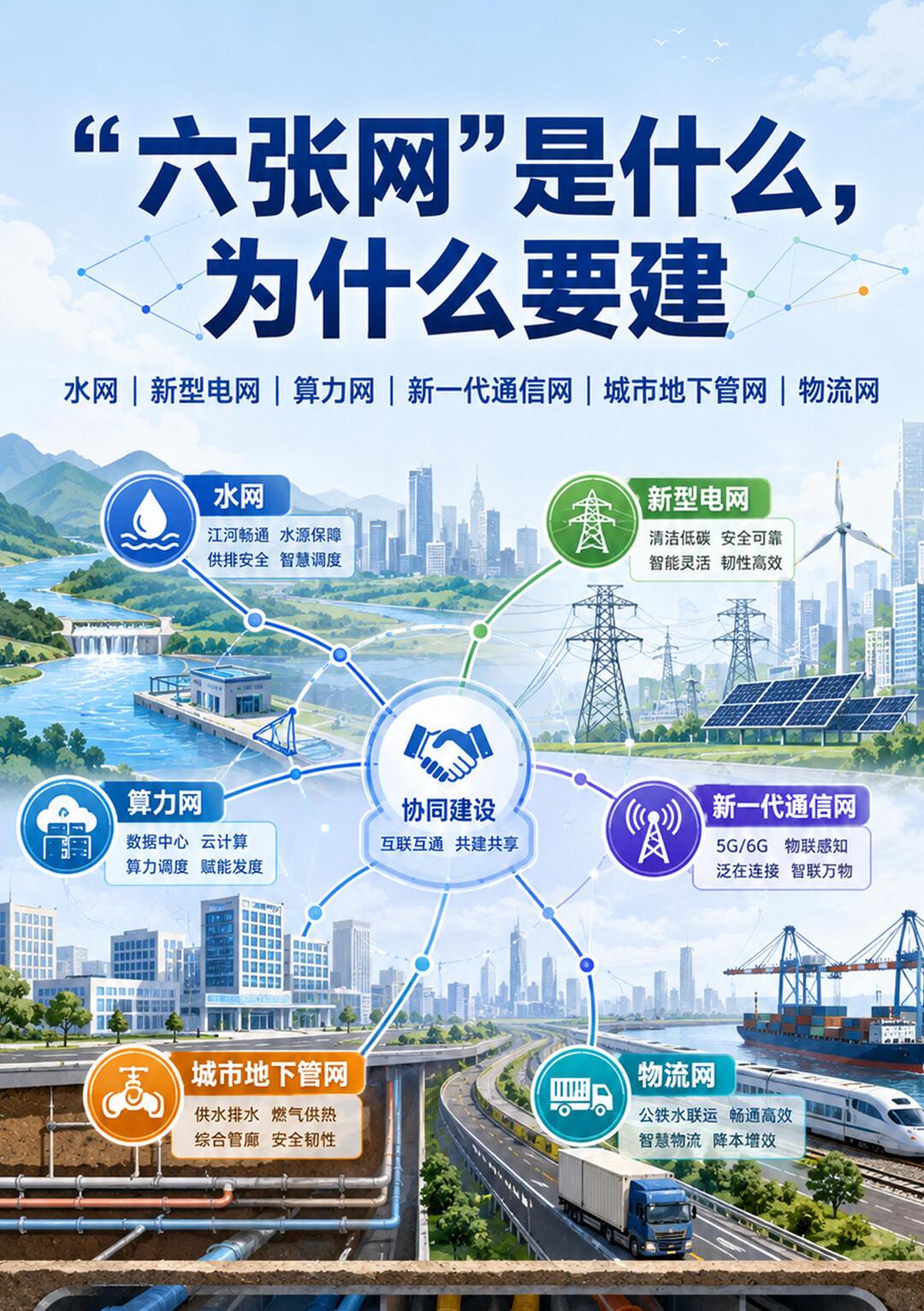 “六张网”如何改变百姓生活
 
国家重点推进的水网、新型电网、算力网、新一代通信
