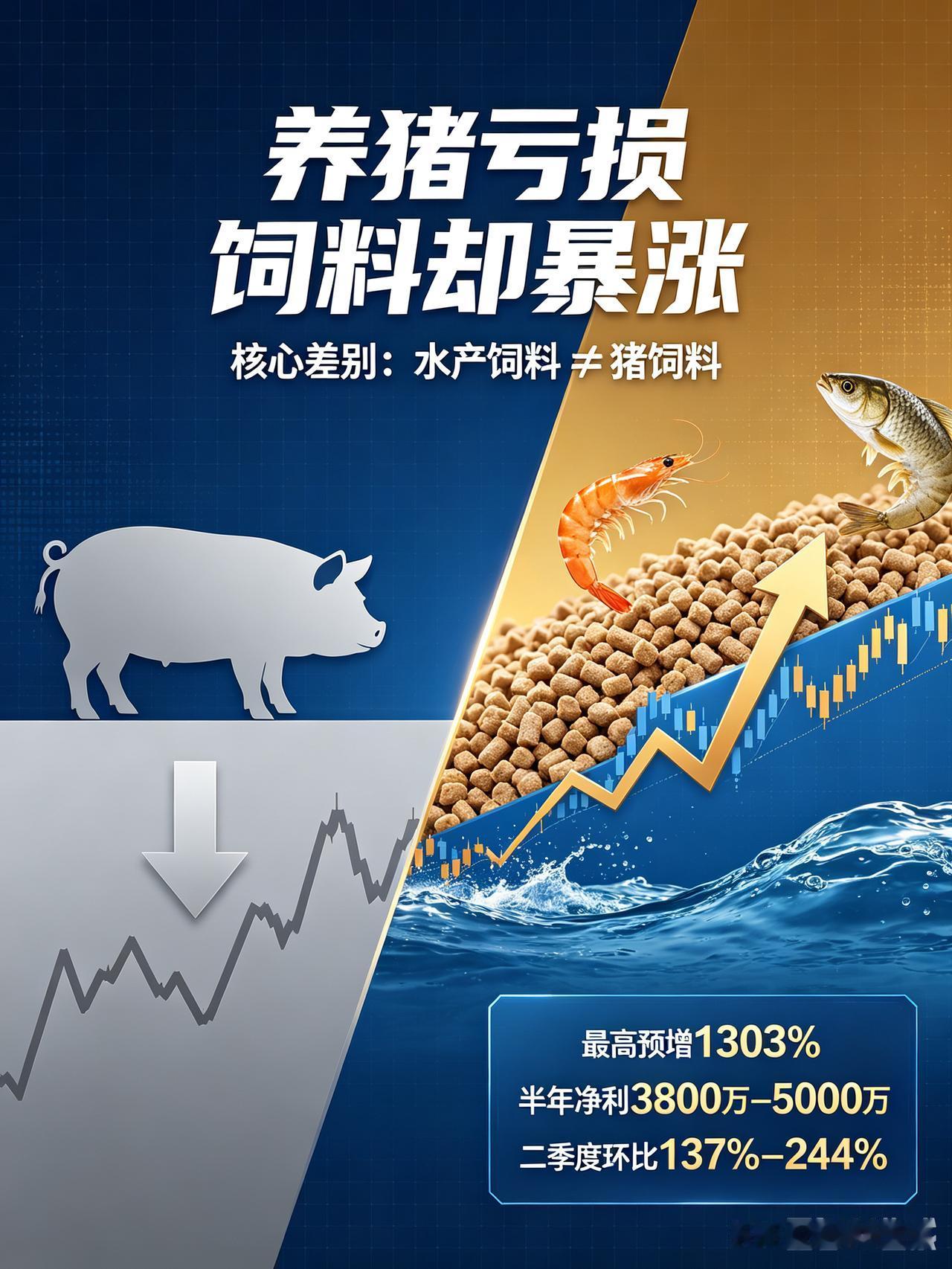 反差炸裂！养猪户大面积亏损，这家饲料公司半年暴增1303%
 
最近很多人看不懂