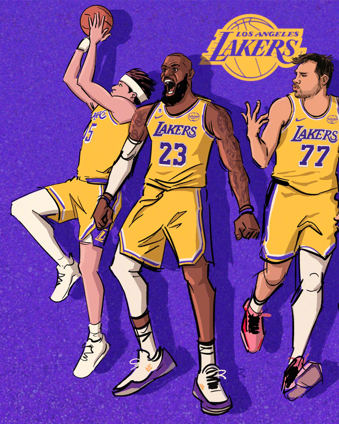 插画师Jack Perkins为湖人画的季后赛插画！ 