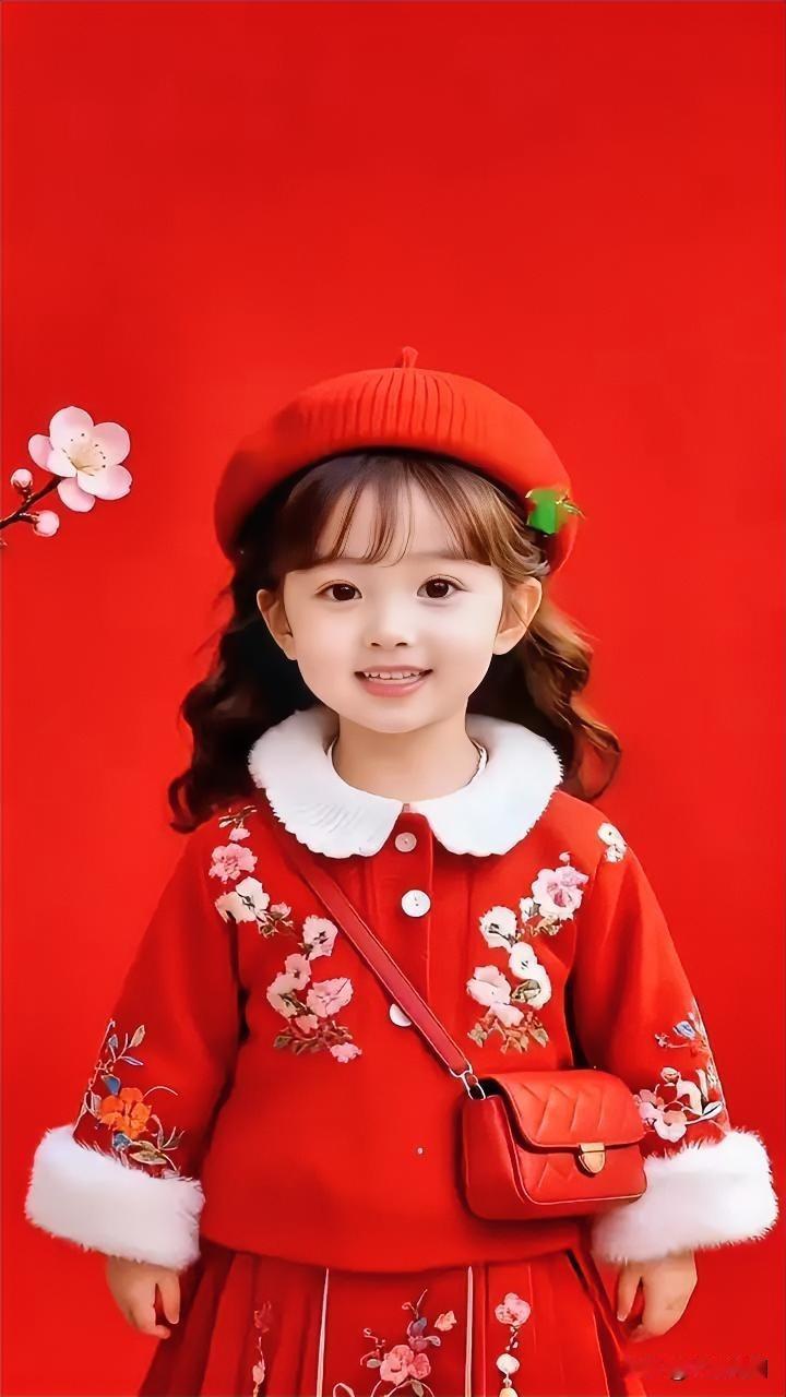 赞红衣女孩
红裳映日韵娇临，笑靥如花梦亦歆。
眸似秋波含雅趣，颜如朝露带清吟。