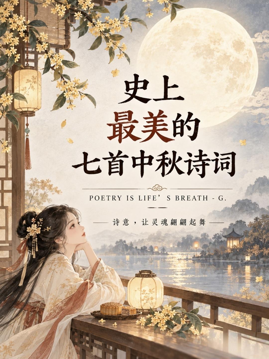 🌕中秋最美的，不只是月亮，还有藏在诗里的思念~中秋，赏月，读诗，史上最美的七首