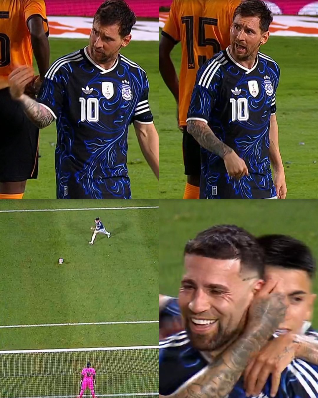 梅西鼓励奥塔门迪：“加油，加油，射门！”👏💙阿根廷球迷俱乐部阿根廷vs赞比亚