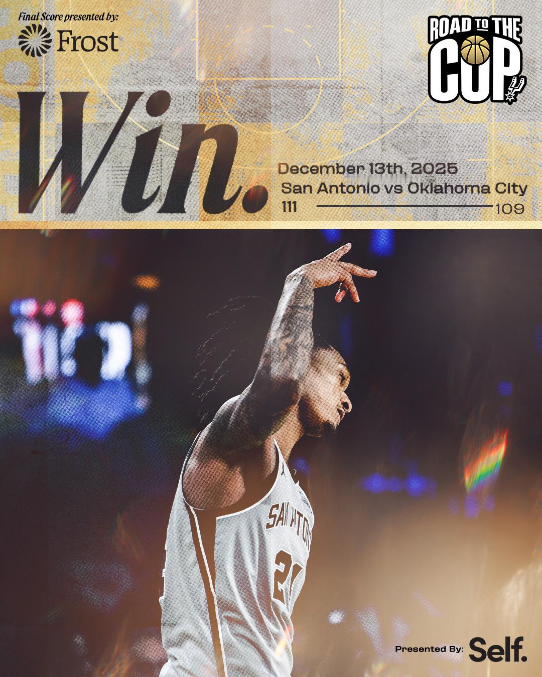 马刺打进决赛的路上，把西部前四球队都赢了一遍。 