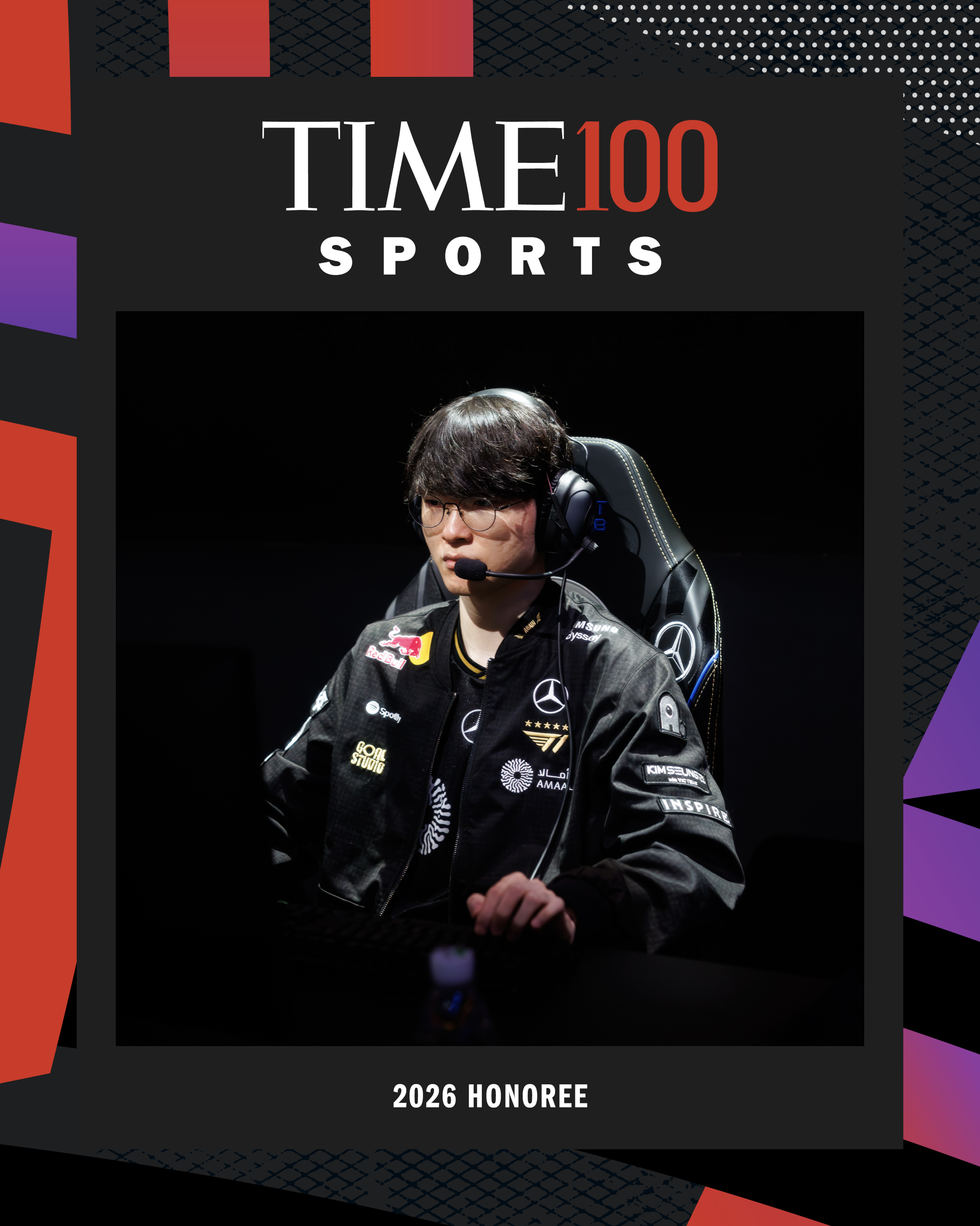 Faker入选美国《时代》杂志2026体育界最具影响力的100位人物。Faker