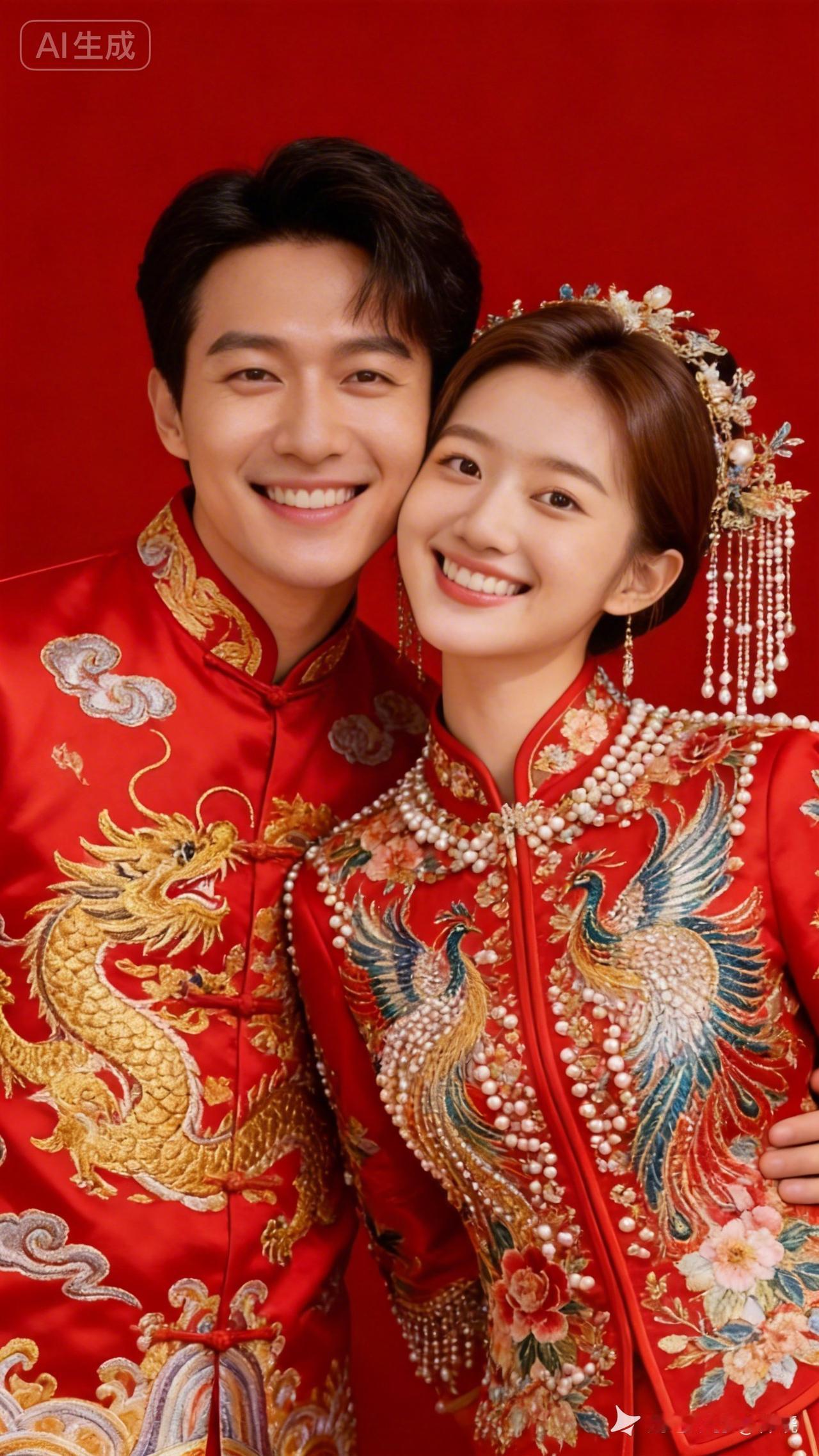 新婚快乐！💍👰🏻‍♂️👨🏻‍♀️ 红衣飘飘，幸福满满！