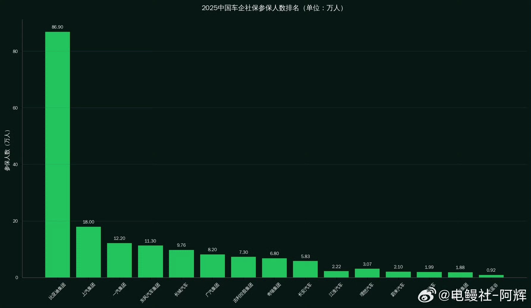 社保才是真福利，大家都补补课吧！2025国内车企社保参保人数榜单（整理）- 比亚