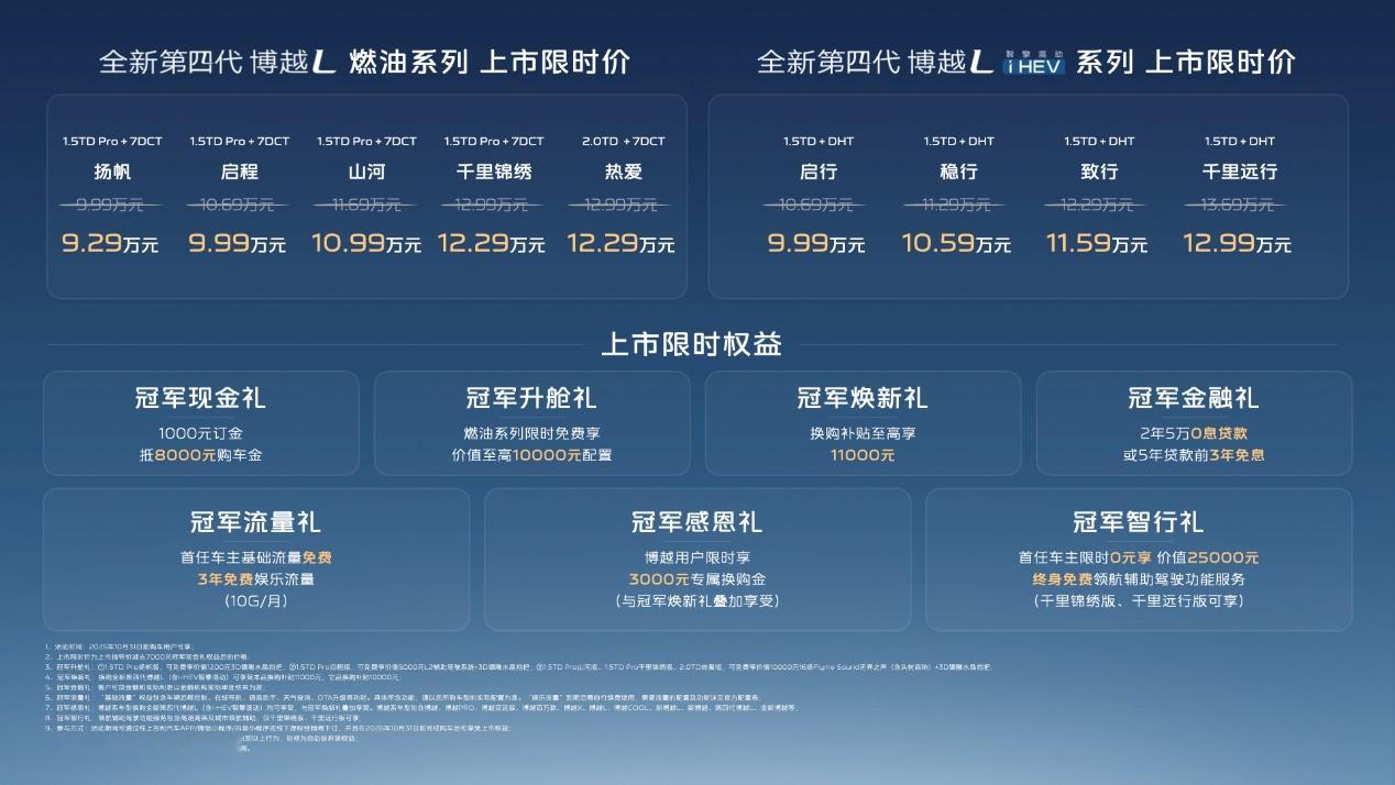 汽车资讯 9月24日，第四代博越L于鹳雀楼正式上市，推出燃油、i‑HEV混动共计